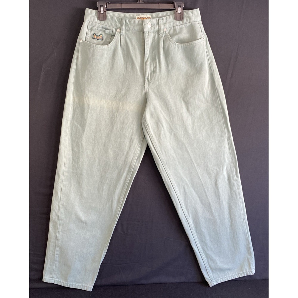 Huf Worldwide Jeans Mens 30 Sage Green Jeans Skate Pants  Denim Y2K